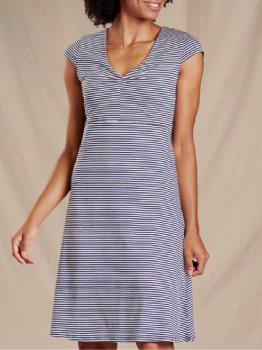 Toad & Co Blue and White Stripe Rosemarie Dress